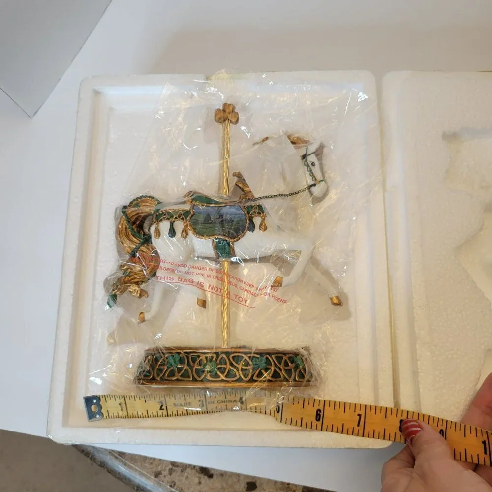 NIB The Hamilton Collection - Irish Blessing Carousel Sculpture